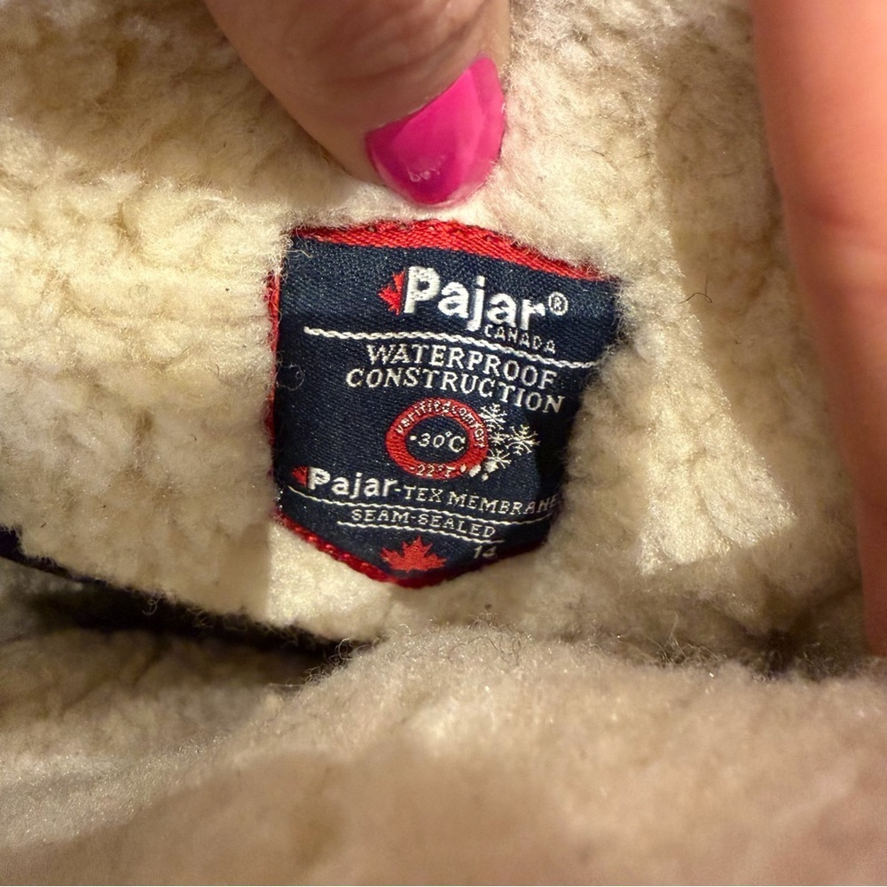 Pajar Canada Winter Boots fur lining genuine leather 7-7.5 Women’s Waterproof - Picture 6 of 9